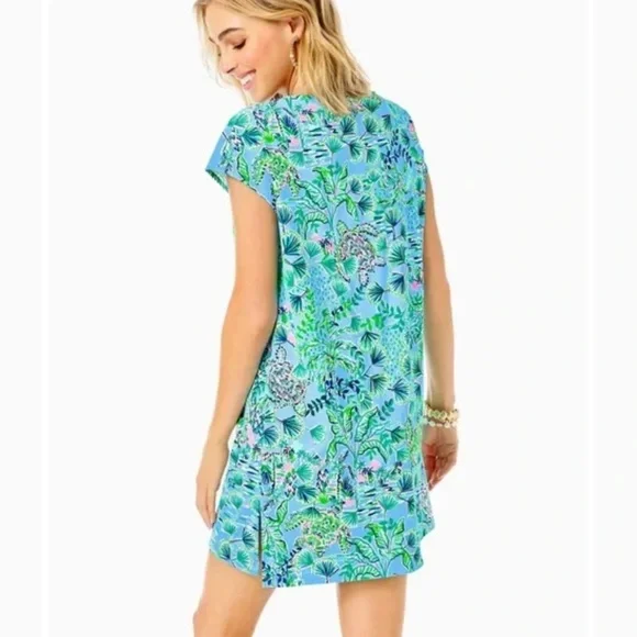 Lilly Pulitzer Swim Coverup Dress Blue - Picture 2 of 6
